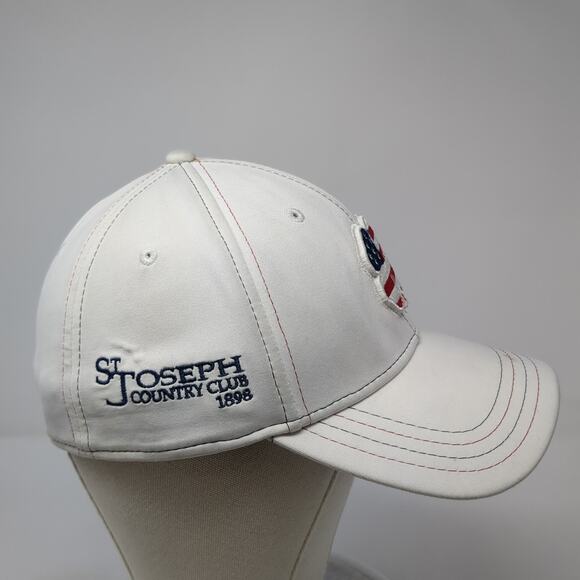 Black Clover USA Flag Fitted Baseball Hat White Medium Live Lucky - Picture 5 of 9